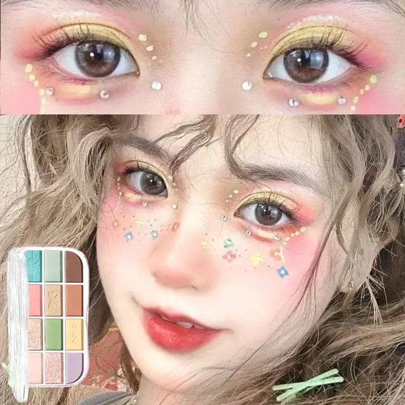 NOVO Phantom cor perdida rastreamento paleta de sombras de doze cores Macaron série de cores perolado fosco All-Match co