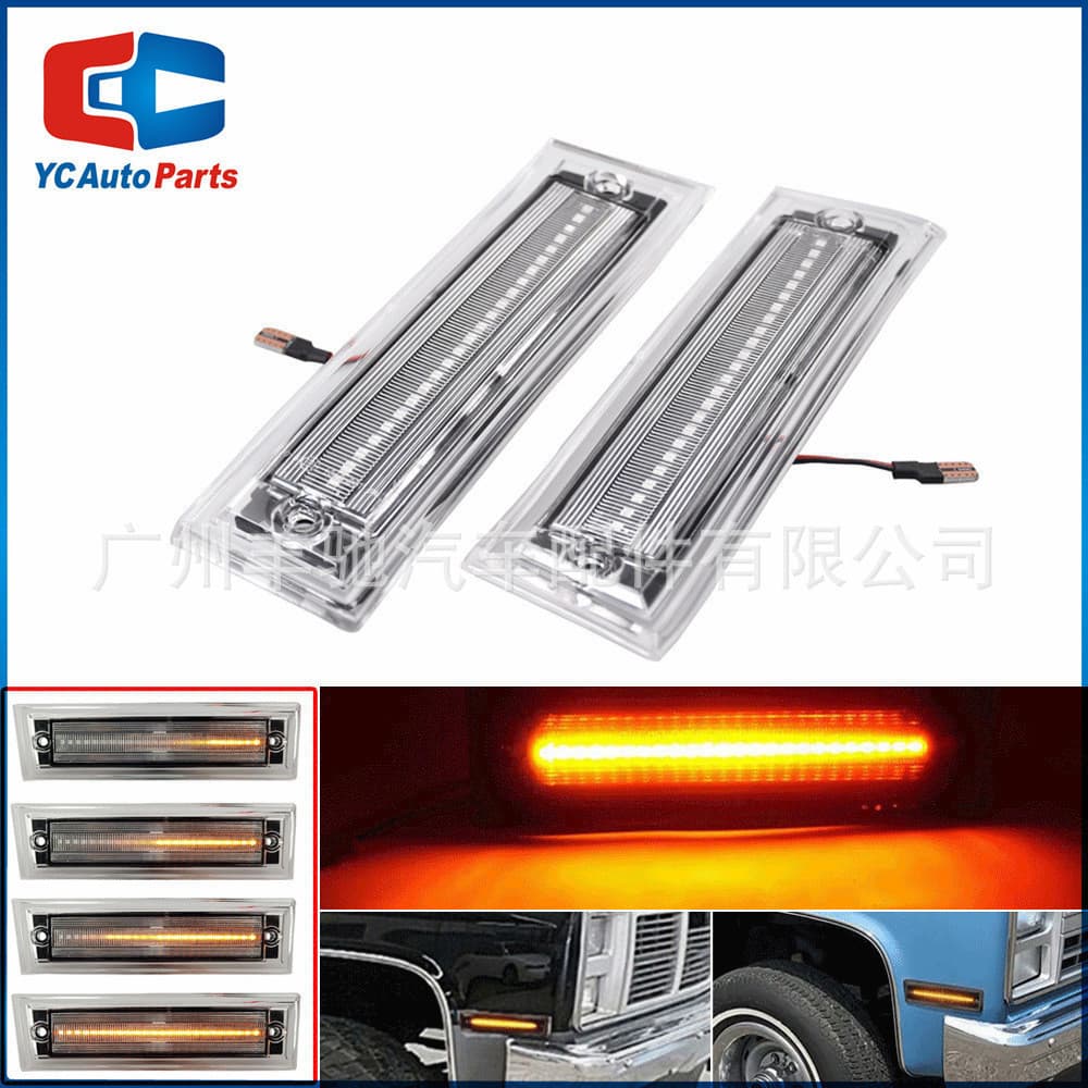 Adequado para Chevrolet C/K 1500 2500 3500 GMC captador Fender luzes laterais sinais de volta acessórios do carro acessó