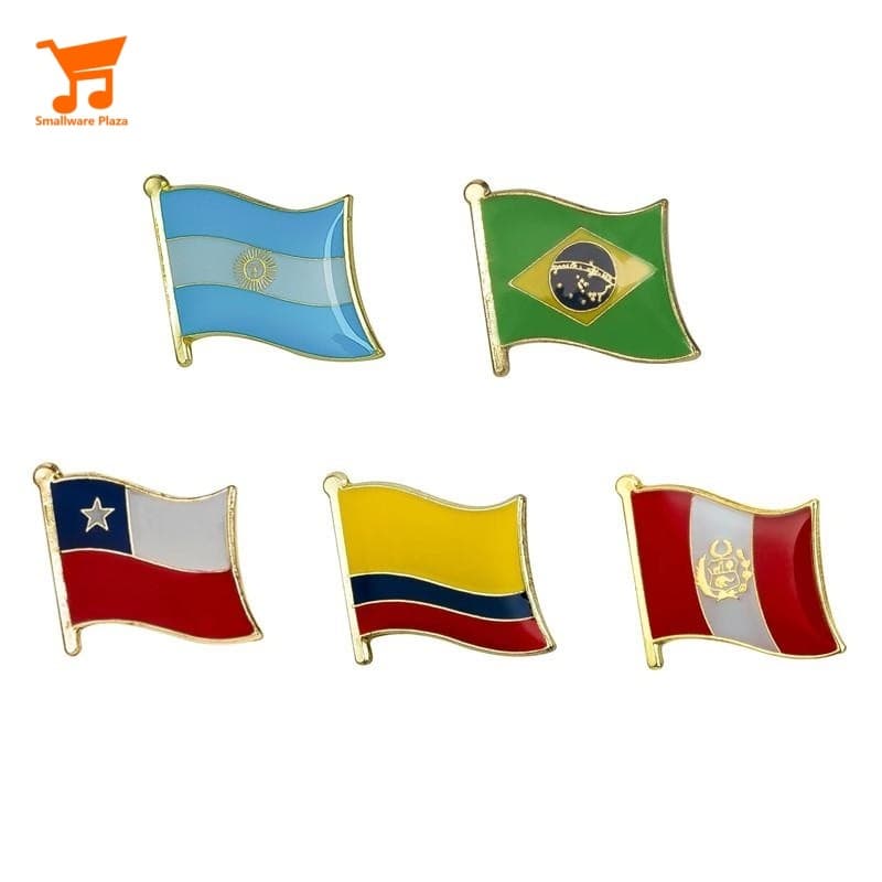 Distintivo De Lapela De Metal Do País Da Bandeira América Sul
