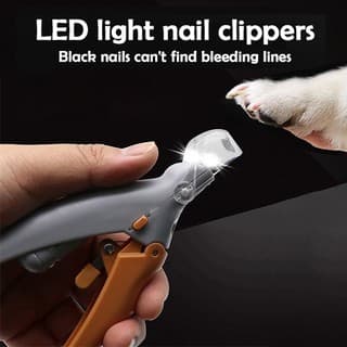 Cortador De Unhas Profissional Para Gatos/Cães Com LED Transparente