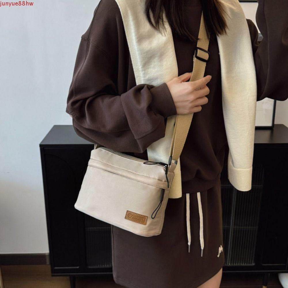 Bolsa De Mensagem Quadrada JUNYUE , Crossbody De Nylon Estilo Coreano De Grande Capacidade Ombro Esportiva De Cor Sólida