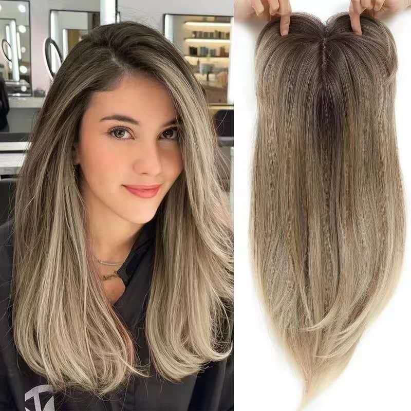 Aplique Topo Frontal com Tic Tac Liso/Ondulado 55cm Para Disfarçar Falhas 0001