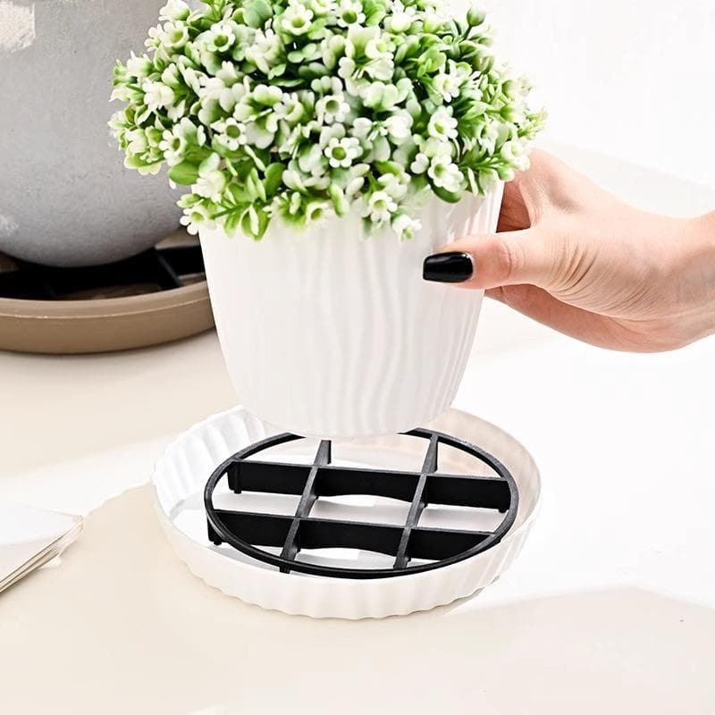 Bandeja de raiz Anti-podre vaso de flores inferior Base elevada almofada tripé suporte ventilado respirável vaso de flor