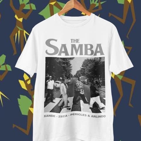 Camiseta Premium em Algodão unissex The Samba Xande Zeca Pagodinho Pericles Arlindo