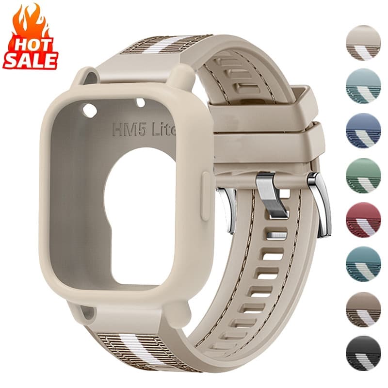 Pulseira De Silicone De Nylon + Capa Compatível Com Redmi Watch 5 Active/5 Lite Protetora Oca Para 5Lite 5Active