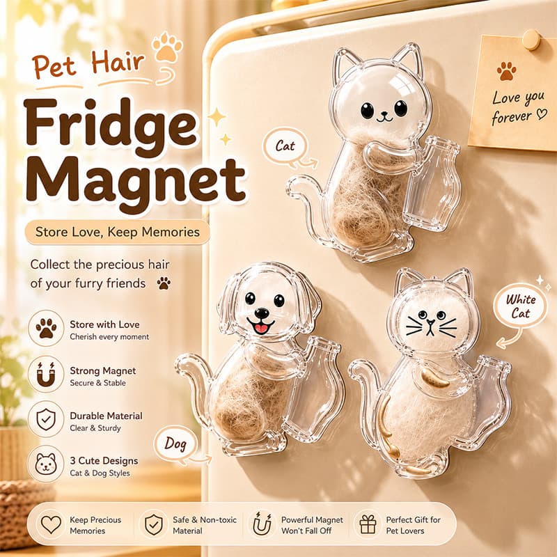 Ímã Bonito Do Refrigerador Cabelo Animal De Estimação Gato & Cão , Suporte Claro Da Lembrança Memorial Pele , Forte Para