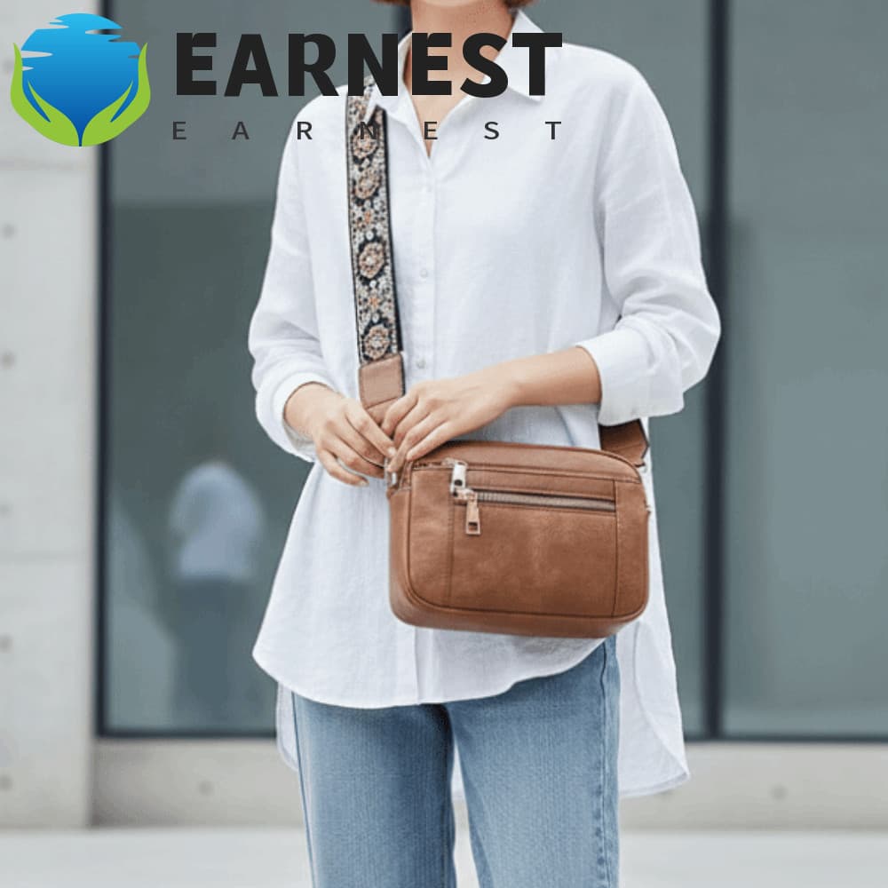 Bolsa EARNEST Color Block , Pacote De Ombro Bordado Com Alça Larga Removível Compartimento Triplo