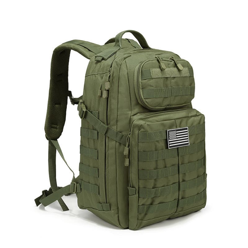 Mochila esportiva ao ar livre multifuncional, bolsa de caminhada com suporte de carga, camuflagem militar, mochila tátic