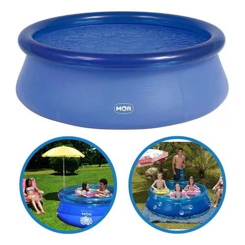 Piscina Redonda Inflável Splash Fun 1900l Mor Azul Azul