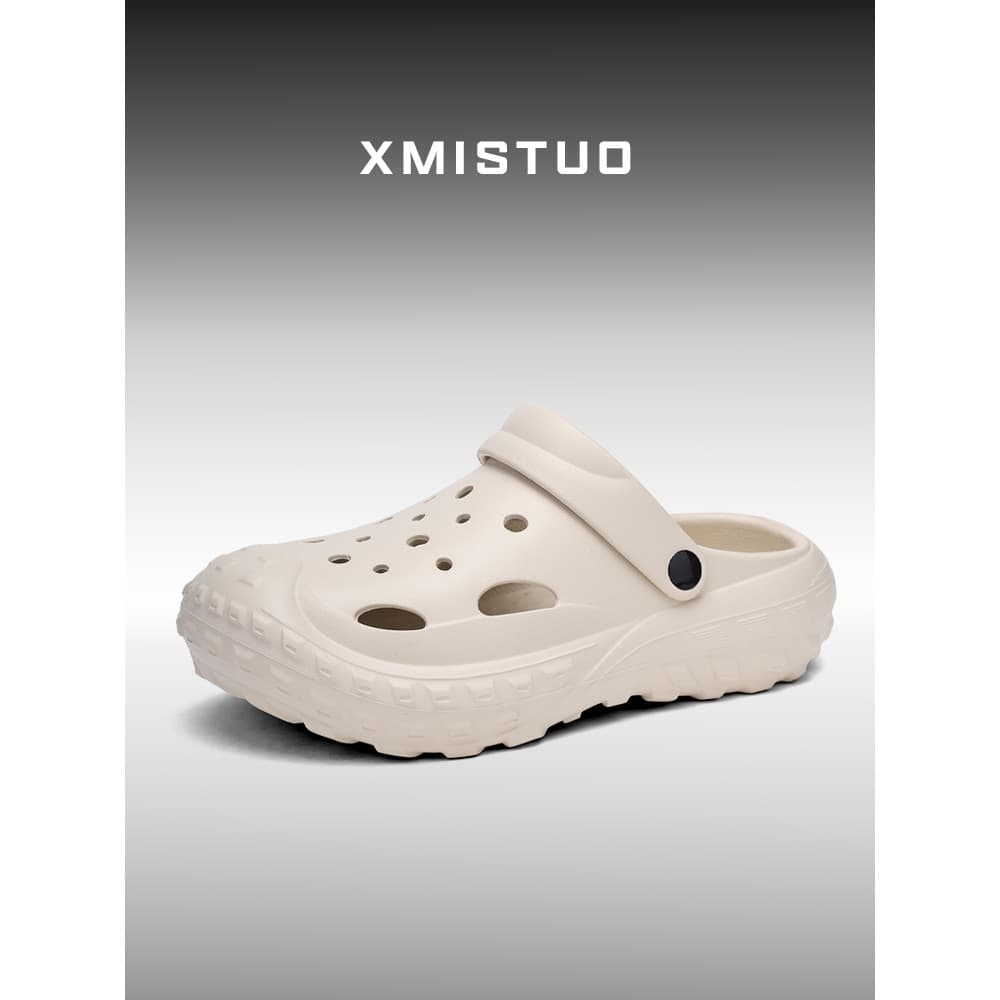 Pneu buraco sapatos masculinos verão exterior usar novo estilo de sola grossa antiderrapante moda ao ar livre praia Toe-