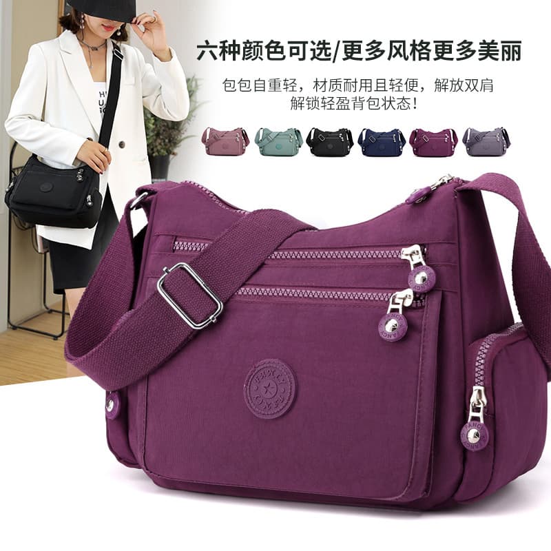 Oxford pano Multi-camada bolsa de ombro saco do mensageiro leve pano mochila náilon bolsa feminina lona grande capacidad