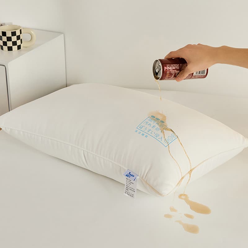 Travesseiro Anti-incrustante à prova de óleo, núcleo de proteção para coluna Cervical, auxílio para dormir, um par, paco