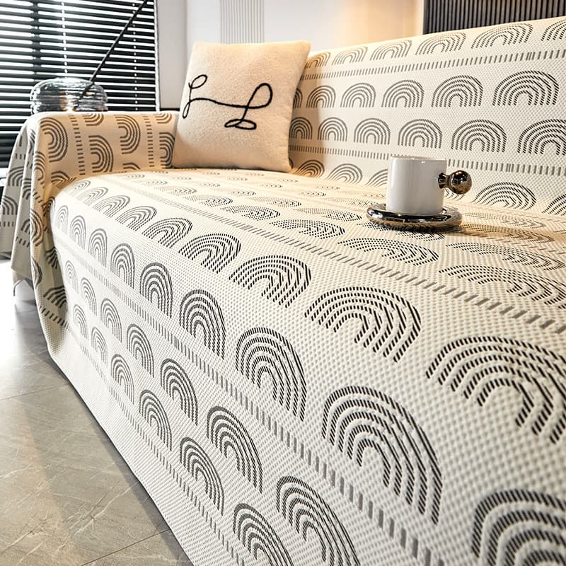 [Novo produto] leve luxo High-End gelo seda sofá capa pano verão sofá toalha capa completa almofada sofá capa cobertor