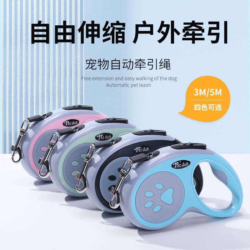 Coleira de cachorro retrátil automática, corda de caminhada para cães médios e pequenos, Corgi de pelúcia para cães gran