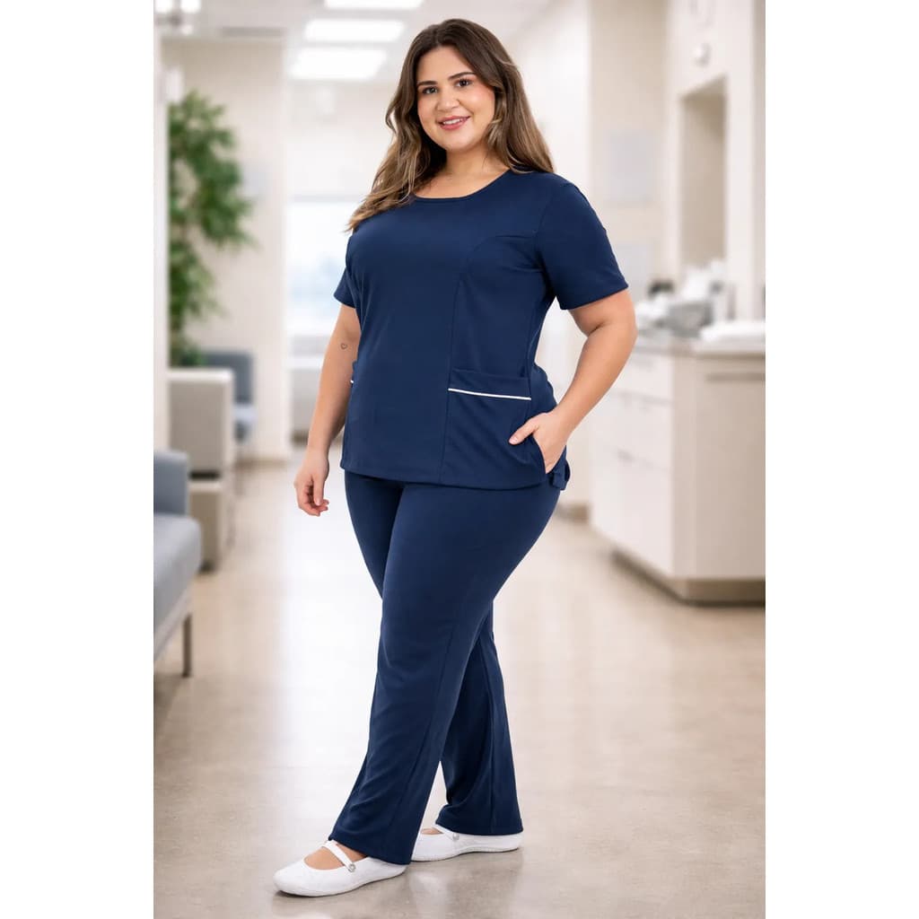 Uniforme Calça E Jaleco  Helanca Plus Size Confortável