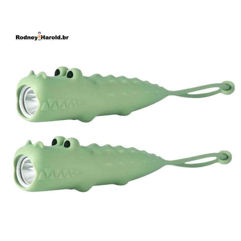 🎀Lanterna Infantil Recarregável , 2 Peças De Crocodilo LED Para Meninas , Lanternas Escola Camping E A