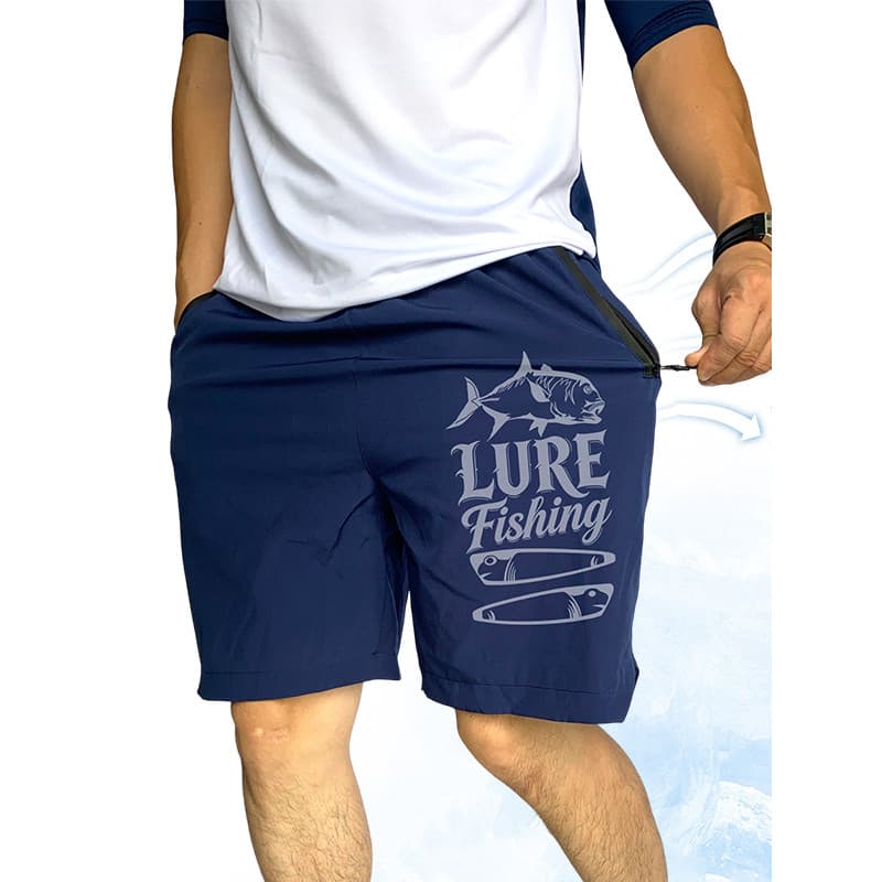 Shorts leves com cordão calças cortadas calças de pesca masculinas protetor solar verão calças de secagem rápida isca ca