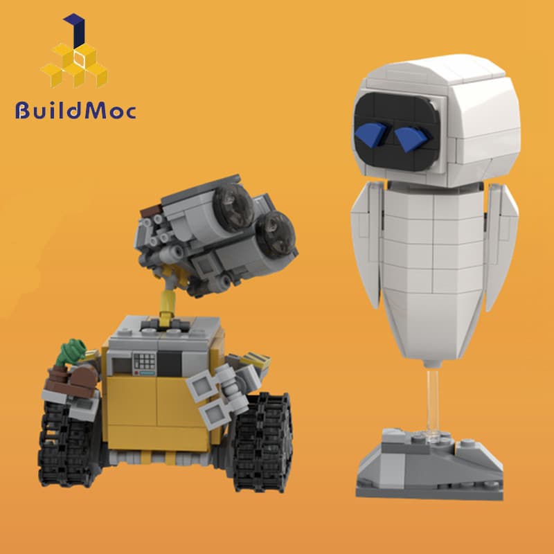 Wall-e Eve Robô Modelo Criativo Tijoloheadz Blocos De Construção Montagem Brinquedos Educativos Presentes 394 Pçs Tijolo