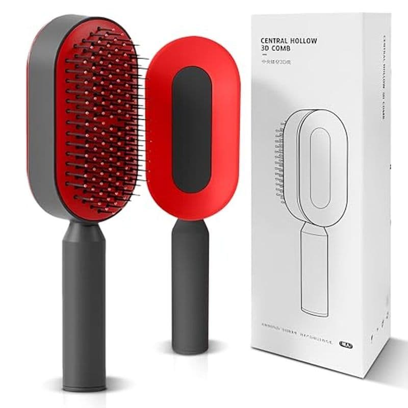 Escova De Cabelo Autolimpante-Nova Almofada De Ar 3D Para Desembaraçar-Massageador De Couro Cabeludo-Com Cerdas De Nylon
