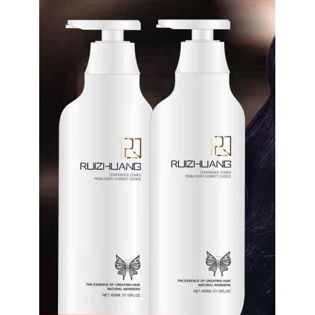 Ruizhuang borboleta mudança de cabelo tesouro seco Frizz Perm tintura hidratante shampoo condicionador conjunto máscara
