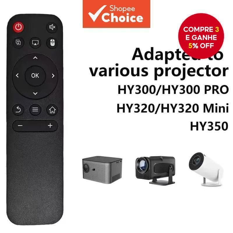Controle Remoto De Substituição Para Mini Projetor Compatível Com Modelos Magcubic HY300 , HY320 , HY300 PRO