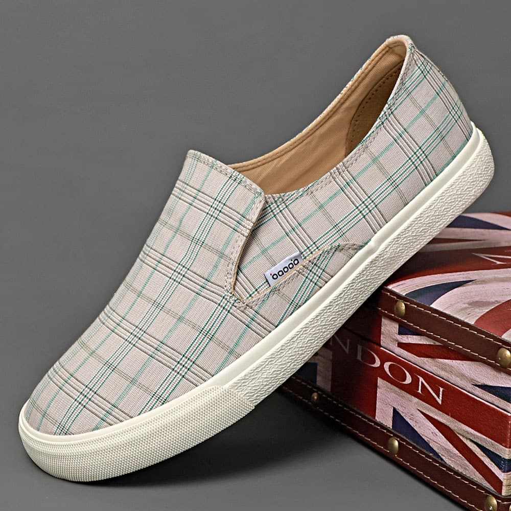 Baoda primavera verão velho pequim sapatos de pano Casual deslizamento em sapatos de lona masculino respirável All-Match