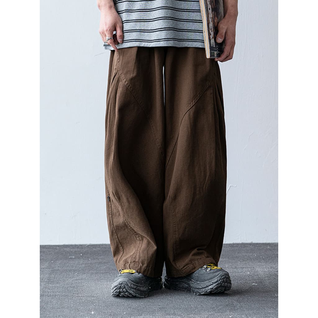 Japonês Retro Street Wear solto All-Match calças casuais masculinas primavera outono lavado algodão em linha reta macacã