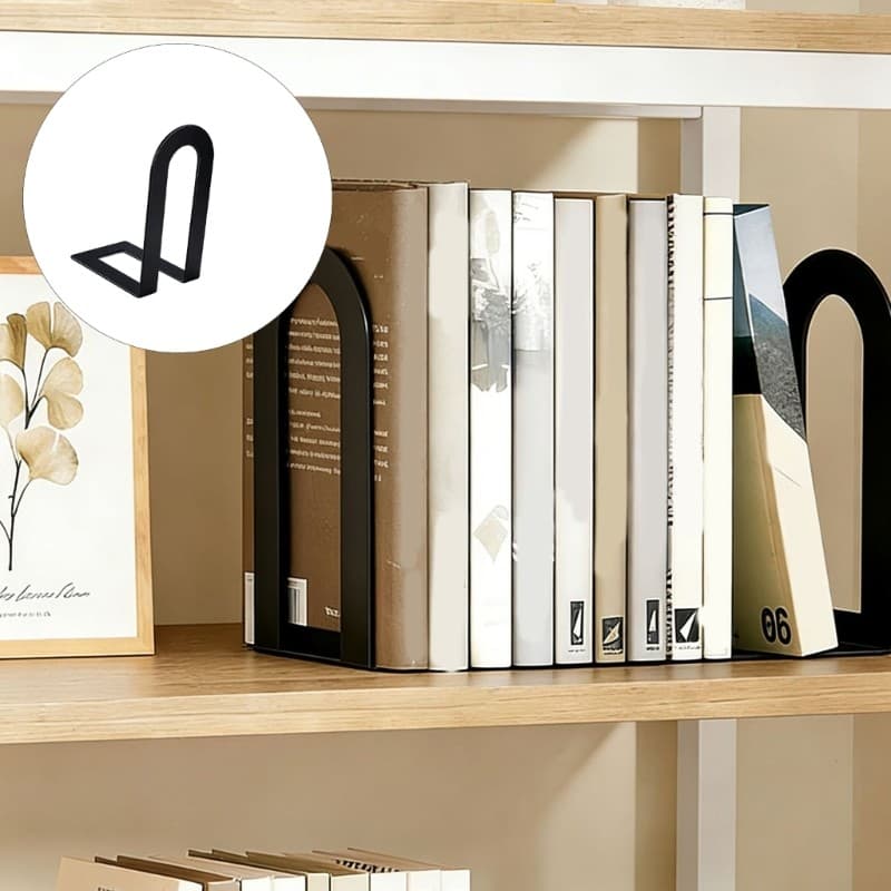 blg 6 Unidades Ferro E Metal Para Livros, Organizador Economiza Espaço Desktop Escritório Doméstico