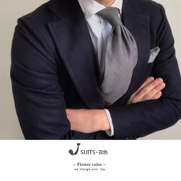 Gravata lisa de lã Tweed gravata acessórios de cavalheiro Casual roupa Formal cor café azul verde gravata de lã