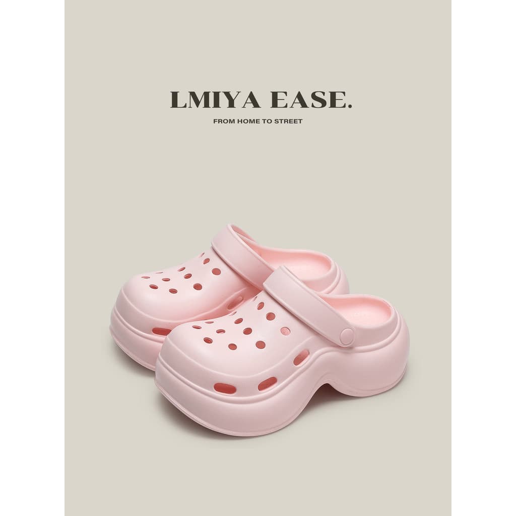 Pisando na merda chinelos feminino verão exterior Wear praia sola grossa aumentando buraco sapatos 2026 novo arco suport