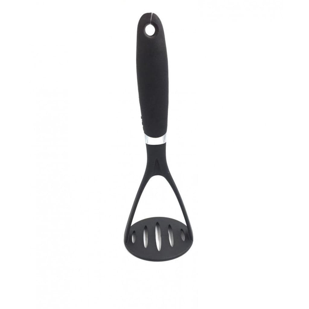 Kit Amassador + Pegador Nylon De Legumes frutas Batata Cabo Emborrachado 24 Cm