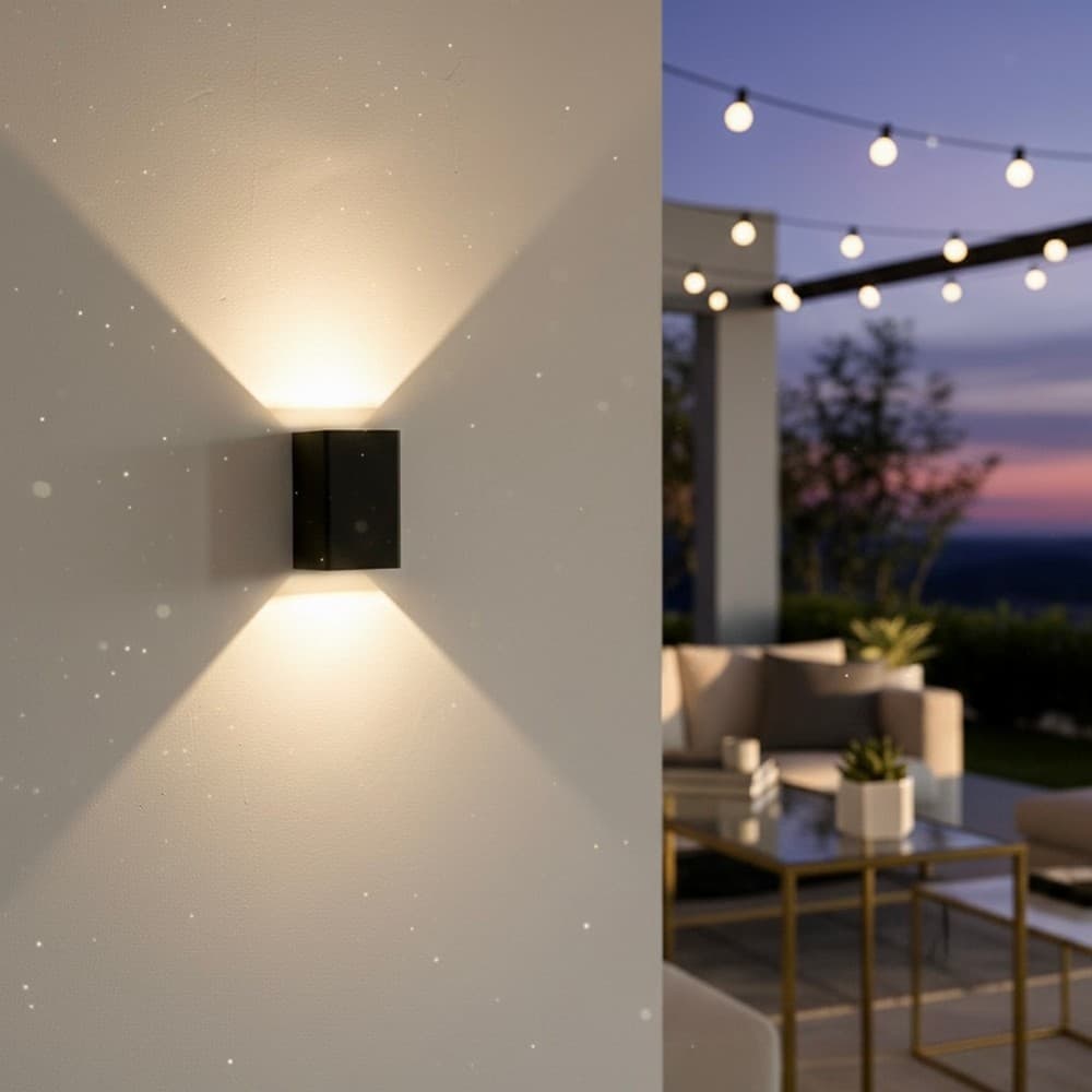 Arandela de Parede LED Slim Efeito 2 Fachos Moderna Luxo