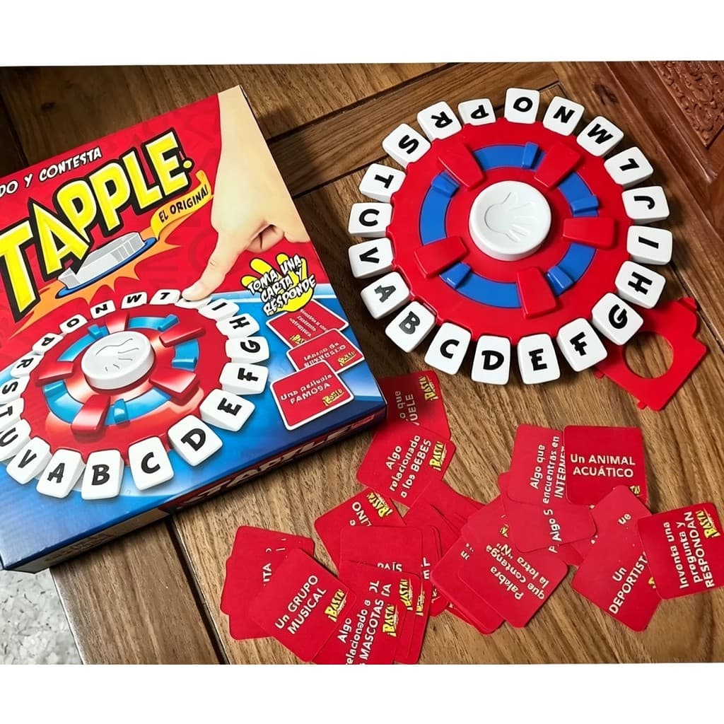 Jogo de Tabuleiro Tapple Stop Trava Letras com Temporizador para Familia 24cm【Versão em Português】
