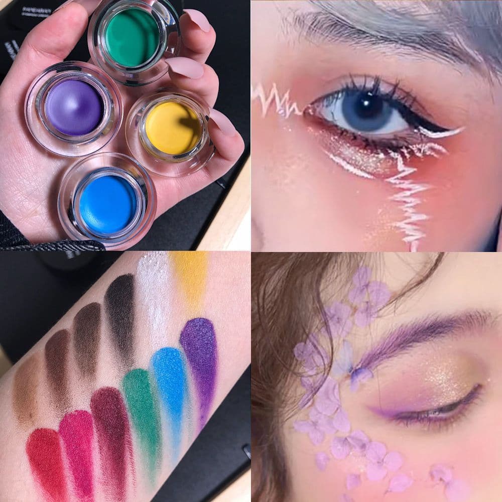 Tintura creme de sobrancelha cos cor delineador lápis de sobrancelha branco vermelho verde azul roxo cor Chocolate preto