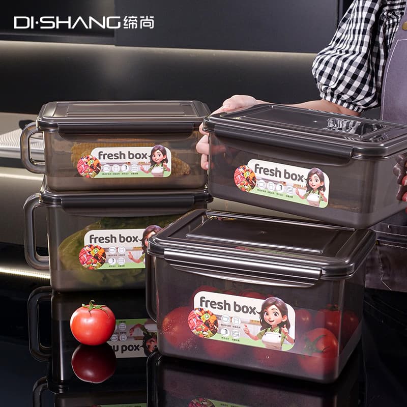 Caixa selada de qualidade alimentar, caixa retangular para armazenamento de alimentos, geladeira, comercial, Kimchi, cai