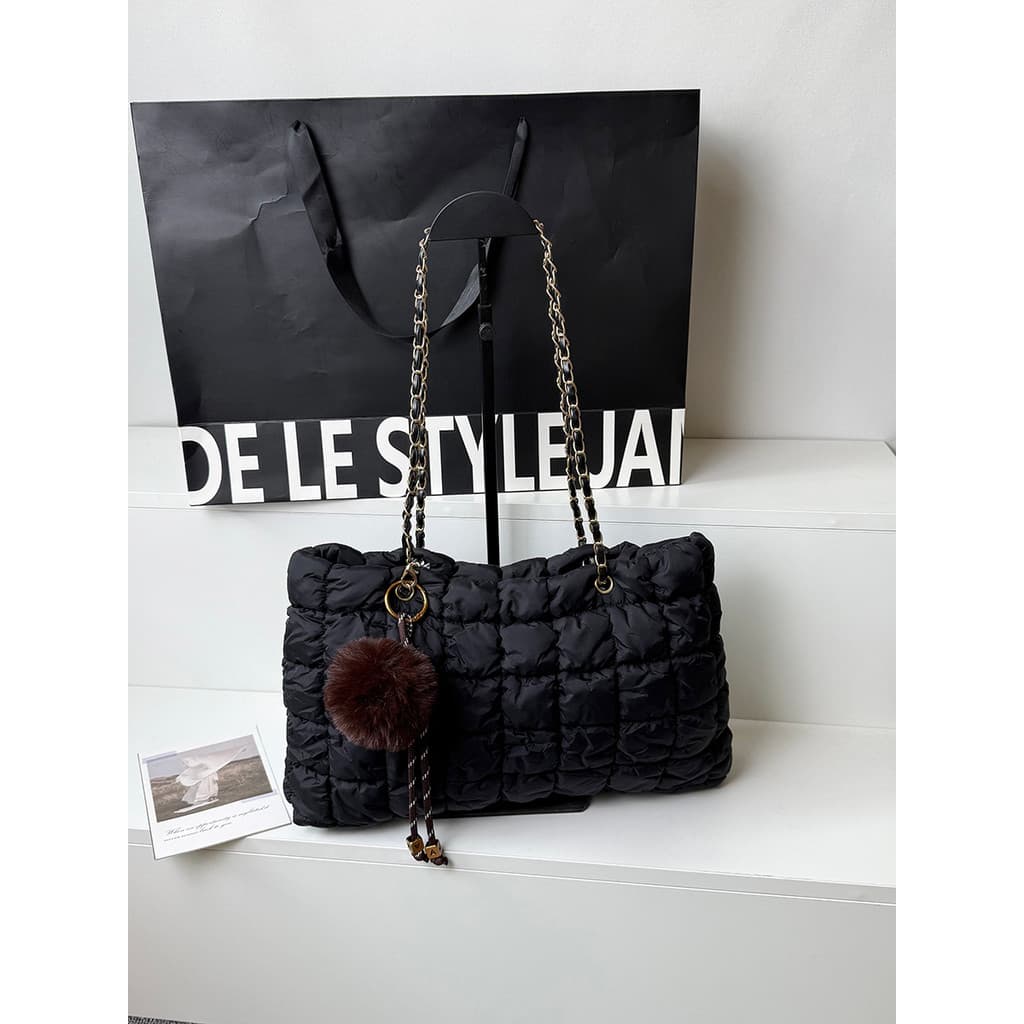 Outono inverno novo estilo elegante All-Match plissado nuvem saco corrente bolsa de ombro grande capacidade axilas saco