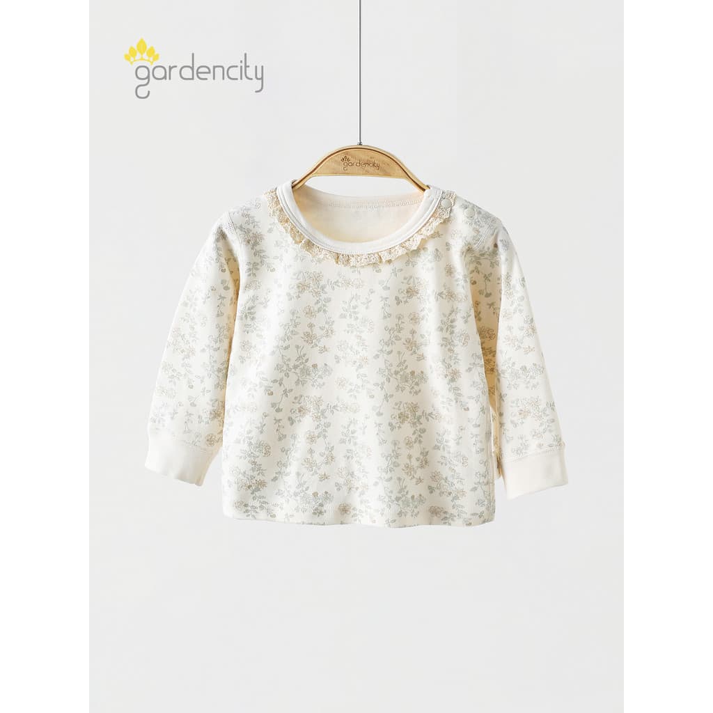 Bebê casa roupas topo outono inverno confortável algodão doce renda menina bebê Bottoming roupas de outono de uma peça q