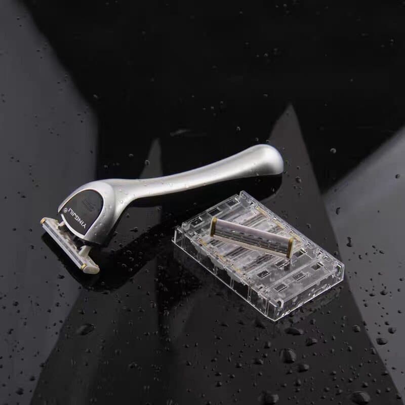 Lâmina de barba inglesa genuína navalha Manual importada lâmina de barbear de três camadas masculina