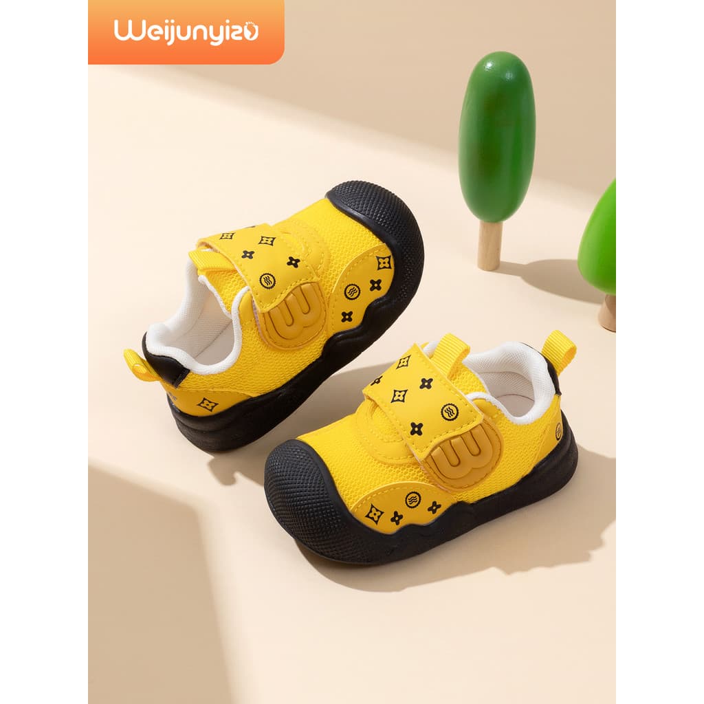 Weijunyi pé criança sapatos menino sapatos de bebê primavera outono sapatos de bebê sola macia sapatos funcionais 1-3 an