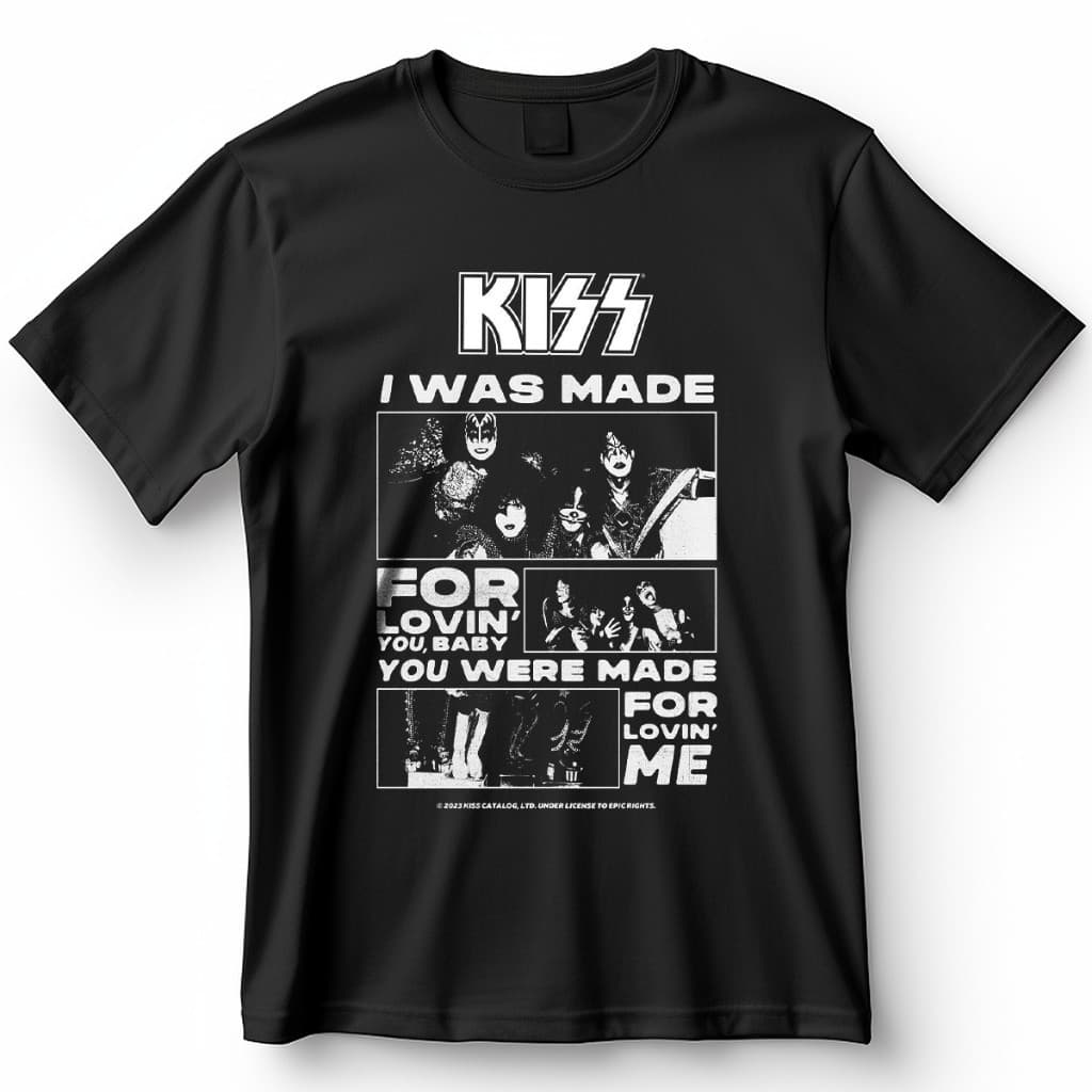 CAMISETA MAXIMO CONFORTO Camiseta Unissex Kiss I Was Made Banda Blusa Camisa 100% Algodão maligu