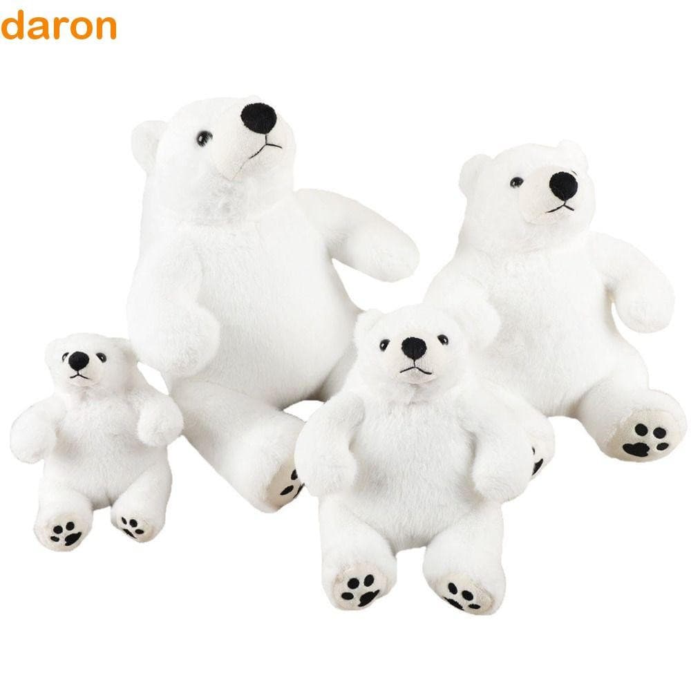 DARON Sentado Urso Polar Brinquedo De Pelúcia , Pés Grandes Fofos Boneca De Recheado , Animal Dos Desenhos Animados
