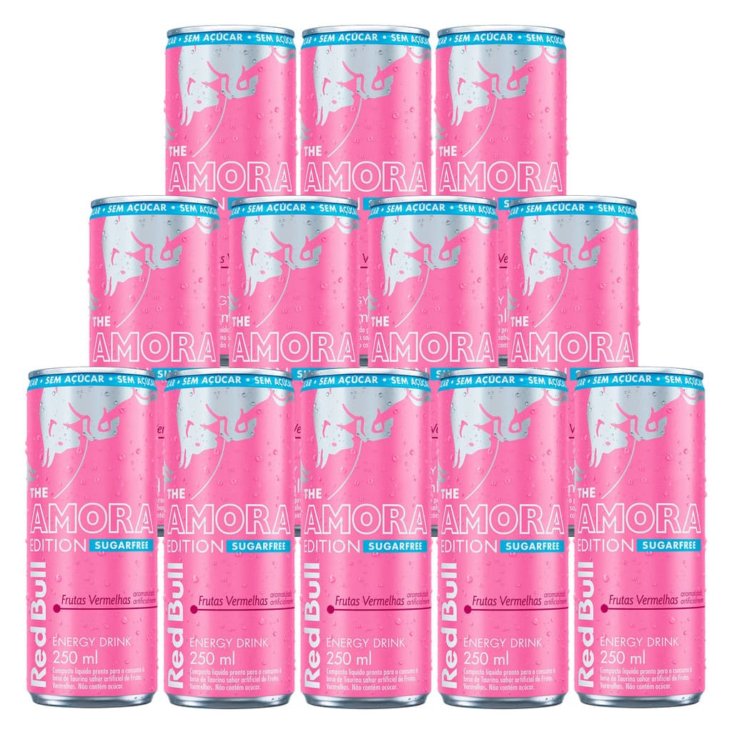 Energético Red Bull Frutas Vermelhas Sem Açucar 250ml 12un