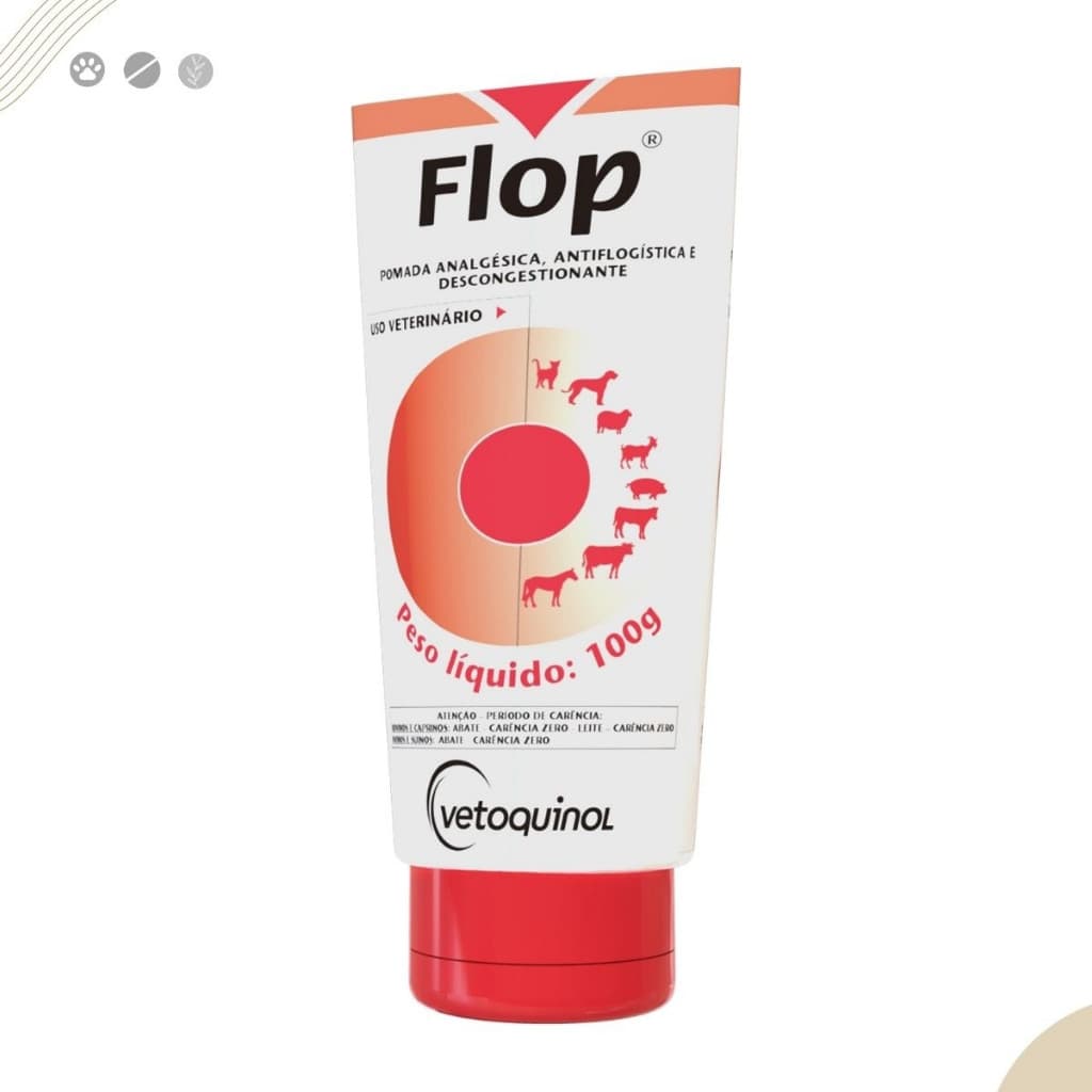 Pomada Anti-inflamatoria Flop 100g - Dores Musculares e Pancadas 100g