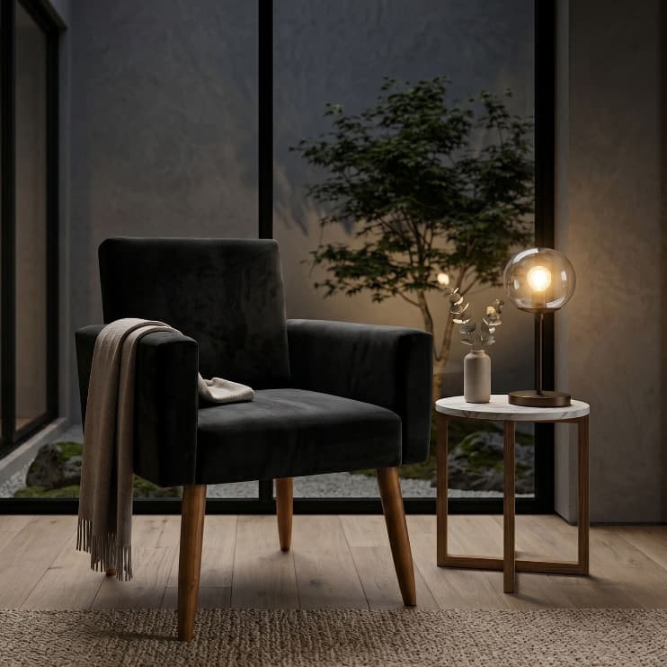 Poltrona Premium blendbella Decorativa Consultório espuma D33 Estrutura em madeira Reforçada Recepção escritório