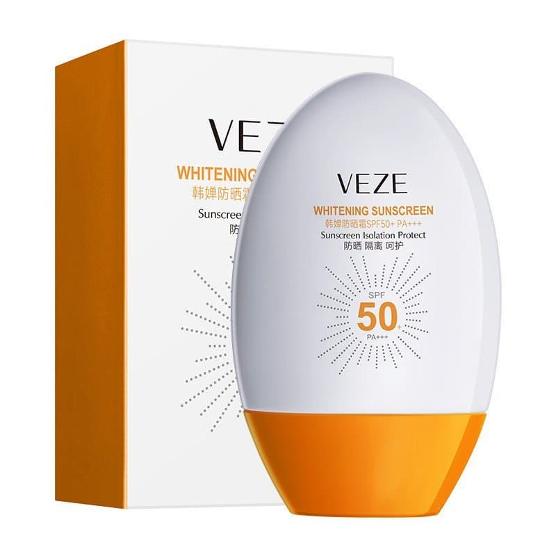 Protetor Solar Fanzhen Hanchan - Proteção UV, Refrescante, Não Pegajoso, Acabamento de Maquiagem Natural, Creme Base Hid