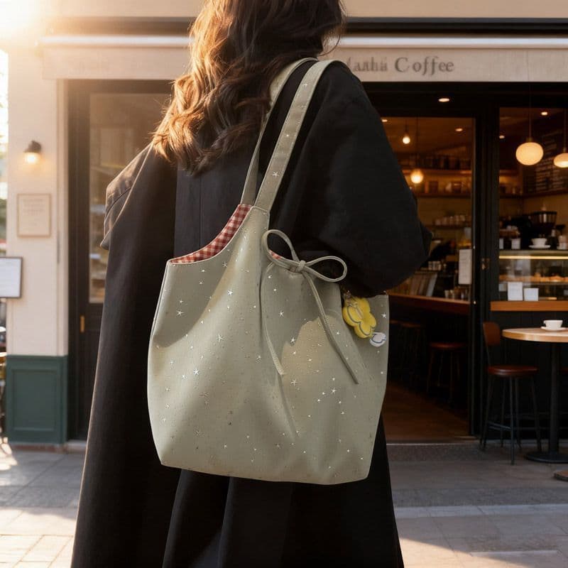 Estilo coreano ins saco feminino grande capacidade 2025 novo estilo bolsa de ombro All-Match axilas Commuter portátil si