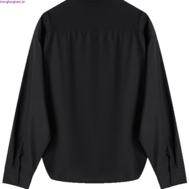 HERBEL/Preto Branco Csa de Manga Comprida Estilo Masculino 2026 Primavera Novo Estilo Gola Alta Design Sentindo All-M