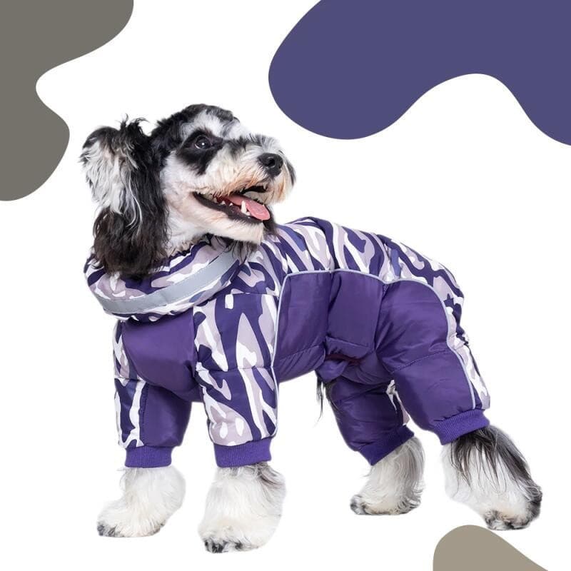 S-3XL Macacão De Inverno Roupas Para Cães À Prova Dwaterproof Água Grandes Camuflagem Engrossar Pequeno Médio Animais De
