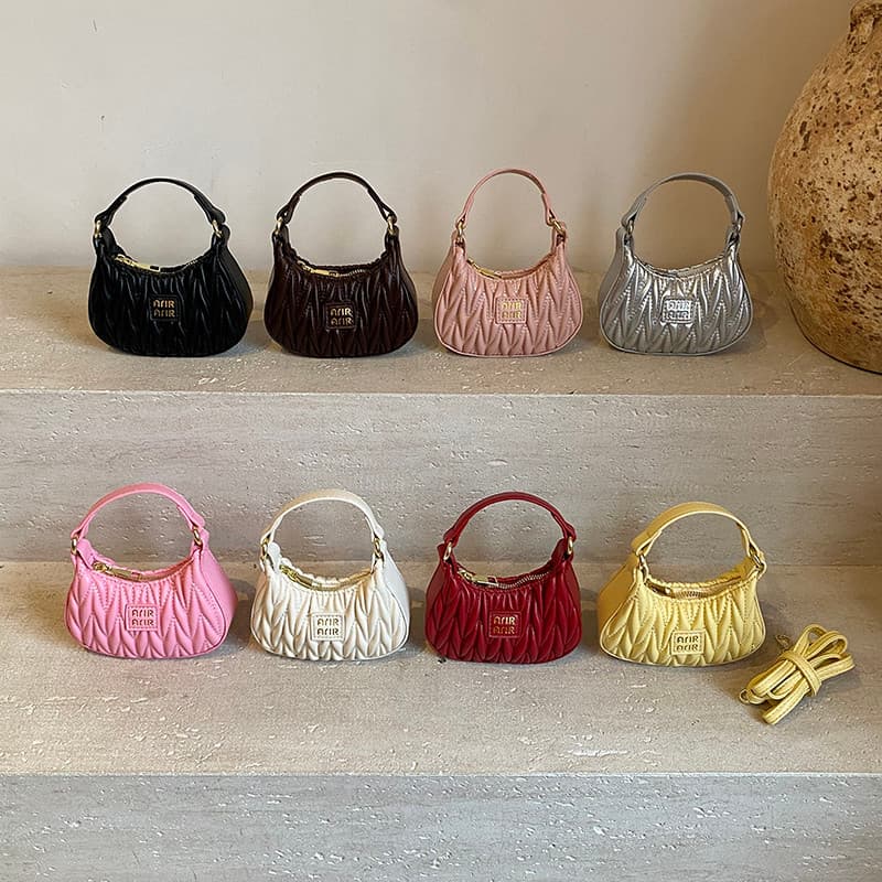 Crianças sacos 2025 novo estilo moda meninas bolsas moda All-Match Mini sacos plissados meninas acessórios sacos