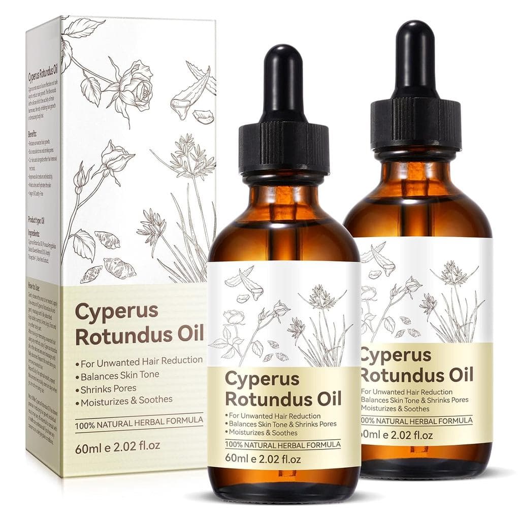 Óleo de Cyperus Rotundus, pacote com 2 unidades, óleo para remoção de pelos de Chipre, naturalmente calmante e suave, re